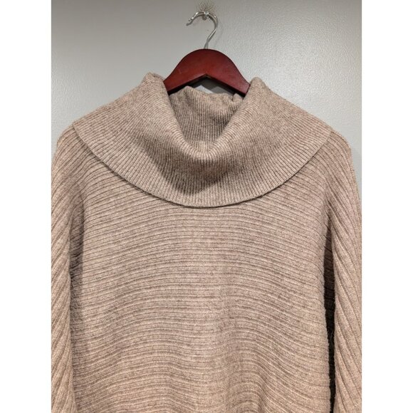 Anthropologie Moth Tisbury Turtleneck Pullover Sweater Tan Knit Womens Large - Picture 4 of 16